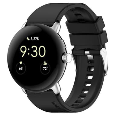 Silikoniranneke Google Pixel Watch 1 / 2 - musta