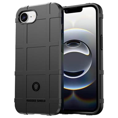 Rugged Shield kuori iPhone 16e - Musta