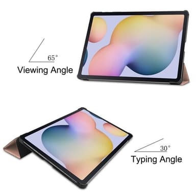 Kolminkertainen kotelo jalustalla Samsung Galaxy Tab S8+ / Tab S8 Plus / Tab S7 FE / Tab S7+ - RoseGold - RoseGold