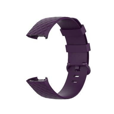 Silikoniranneke Fitbit Charge 4 / Charge 3 - Koko S Tumma liila