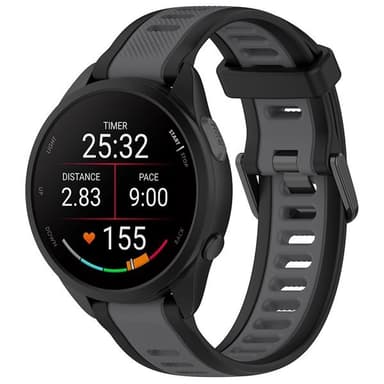 Silikoniranneke Garmin Forerunner 165 18mm - musta - Garmin Forerunner 165 - musta