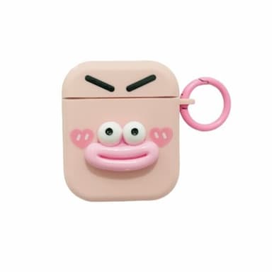 3D Emoji -kotelo AirPods 1/2:lle - vaaleanpunainen