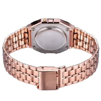 Classic Quartz LED digitaalinen miesten kello ruostumattomasta teräksestä