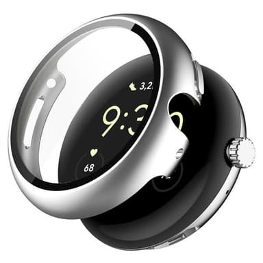 Suojakotelo näytönsuojalla Google Pixel Watch 1 / 2 -Hopea