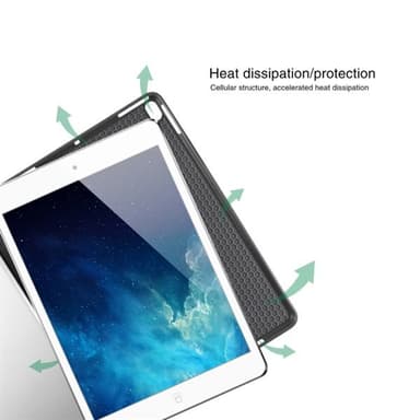 Keinonahkainen kotelo, jossa on kynäteline iPad Pro 10.5"":lle