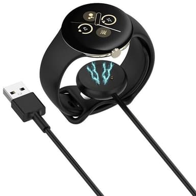 Latauskaapeli USB-A:lla ja magneettiliittimellä Fitbit Ace LTE:lle ja Google Pixel Watchille