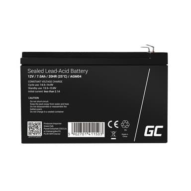 Green Cell AGM Akku 12V 7Ah