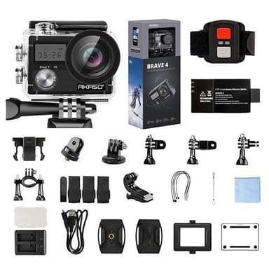 Akaso Brave 4 4K Actionkamera – 24FPS, 20MP, 3-akselinen gyroskooppi