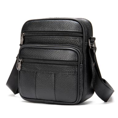 Crossbody laukku aitoa nahkaa Musta
