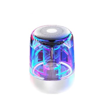 Kannettava Bluetooth 5.3 -kaiutin LED-valolla – läpinäkyvä muotoilu, langaton äänikokemus Valkoinen