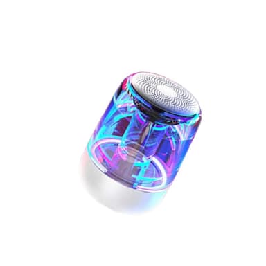 Kannettava Bluetooth 5.3 -kaiutin LED-valolla – läpinäkyvä muotoilu, langaton äänikokemus Valkoinen