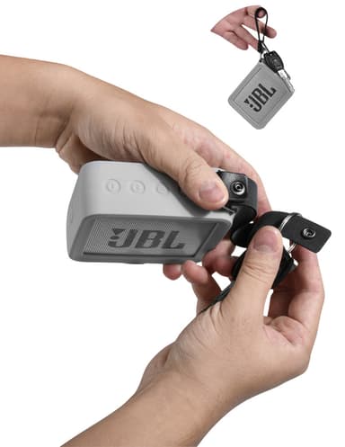 Silikoninen suojakotelo käsihihnalla JBL GO2:lle Musta