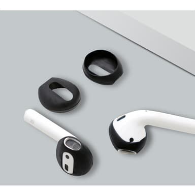 Silikoniset kuulosuojaimet AirPods 1/2 Generation -laitteille Musta
