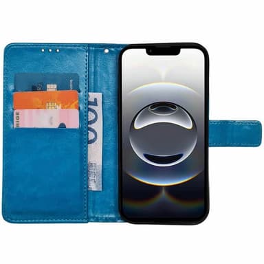 Lompakkokotelo 3-kortti iPhone 16e - Vaaleansininen