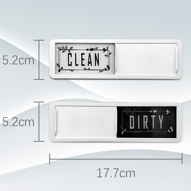 Astianpesukoneen magneetti CLEAN / DIRTY kyltti musta/valkoinen
