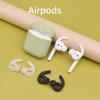 Liukumattomat silikoniset korvakärjet AirPods / AirPods 2 2-parille Läpinäkyvä
