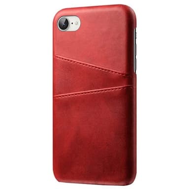 Retro kuori korttipaikoilla iPhone 16e - Punainen