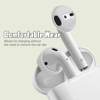 Silikoniset kuulosuojaimet AirPods 1/2 Generation -laitteille Valkoinen
