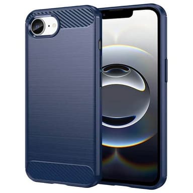 Harjattu TPU kuori iPhone 16e - Sininen