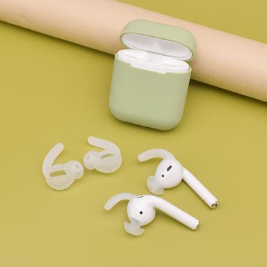 Liukumattomat silikoniset korvakärjet AirPods / AirPods 2 2-parille Läpinäkyvä