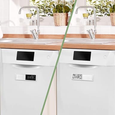 Astianpesukoneen magneetti CLEAN / DIRTY kyltti musta/valkoinen
