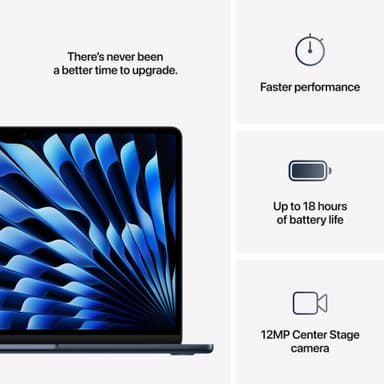 MacBook Air 13 M4 16/512 GB (keskiyö)