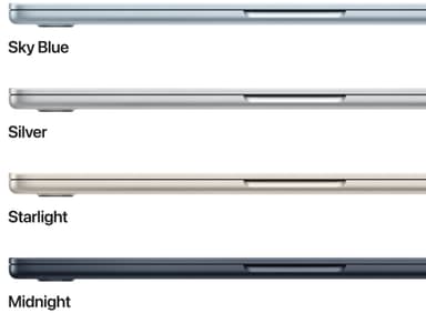 MacBook Air 13 M4 24/512 GB (keskiyö)