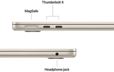 MacBook Air 13 M4 24/512 GB (tähtivalkea)