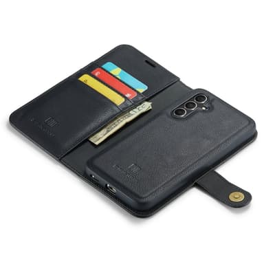 DG MING Samsung A36 5G 2-in-1 Magneetti Lompakkokotelo - Musta