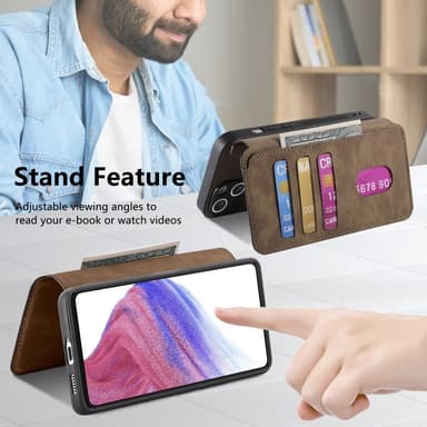 SKALO Samsung A26 5G CASENEO MW-03 Lompakkokotelo - Ruskea