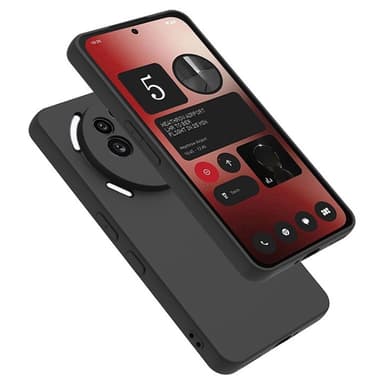 SKALO Nothing Phone (3a) Pro 5G Mattamusta Ultraohut TPU Suojakuori - Musta