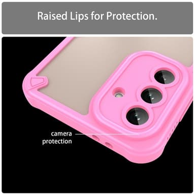 SKALO Samsung A36 5G Armor Hybrid Frosted Suojakuori - Pinkki