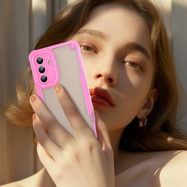 SKALO Samsung A36 5G Armor Hybrid Frosted Suojakuori - Pinkki