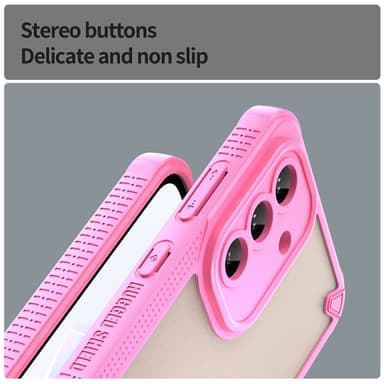 SKALO Samsung A36 5G Armor Hybrid Frosted Suojakuori - Pinkki