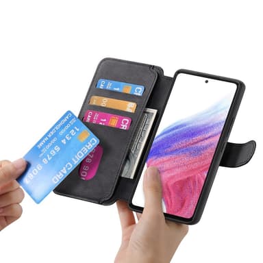 SKALO Samsung A26 5G CASENEO MW-03 Lompakkokotelo - Musta