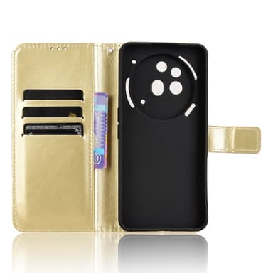 SKALO Nothing Phone (3a) Pro 5G PU-nahka Lompakkokotelo - Kulta - Kulta
