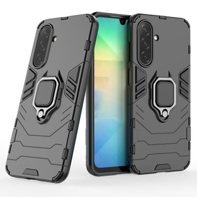SKALO Samsung A26 5G Armor Metallring Suojakuori - Musta