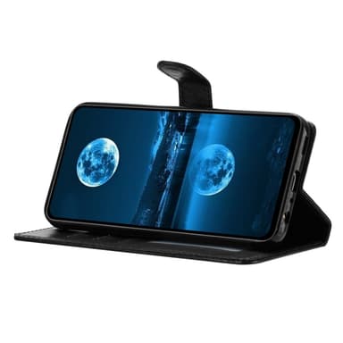 SKALO Samsung A26 5G PU-nahka Lompakkokotelo - Musta