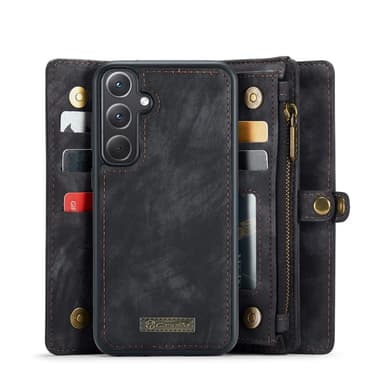 CaseMe Samsung A36 5G 008 BIg Wallet 2in1 Magnet Lompakkokotelo - Musta