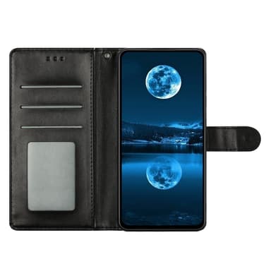 SKALO Samsung A26 5G PU-nahka Lompakkokotelo - Musta