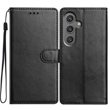 SKALO Samsung A26 5G PU-nahka Lompakkokotelo - Musta