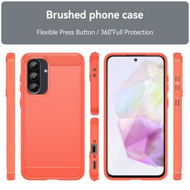 SKALO Samsung A36 5G Armor Carbon Suojakuori - Punainen