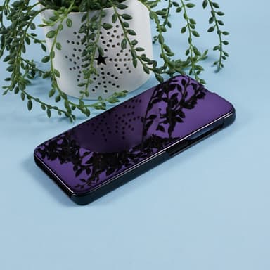 SKALO Samsung A36 5G Clear View Lompakkokotelo - Violetti