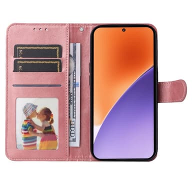 SKALO Xiaomi 15 PU-nahka Lompakkokotelo - Pinkki