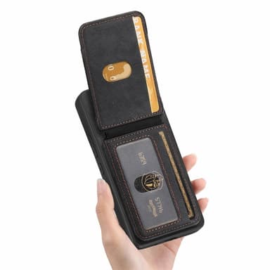SKALO Xiaomi 15 2-in-1 Magneettinen Korttikotelo Suojakuori - Musta