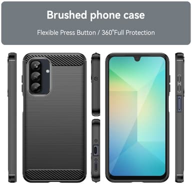 SKALO Samsung A26 5G Armor Carbon Suojakuori - Musta
