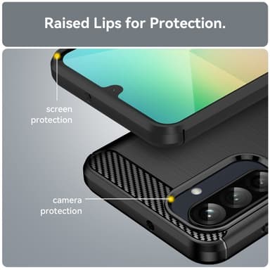 SKALO Samsung A26 5G Armor Carbon Suojakuori - Musta