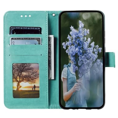 SKALO Samsung A36 5G Mandala Lompakkokotelo - Turkoosi