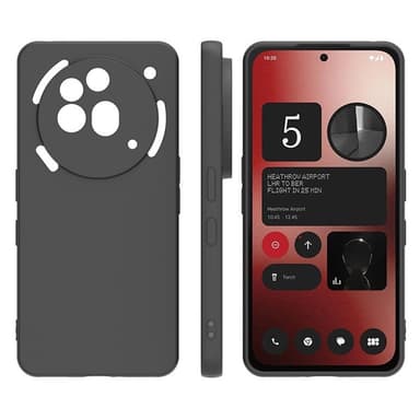 SKALO Nothing Phone (3a) Pro 5G Mattamusta Ultraohut TPU Suojakuori - Musta