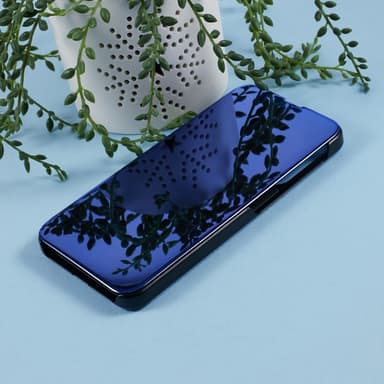 SKALO Samsung A36 5G Clear View Lompakkokotelo - Sininen